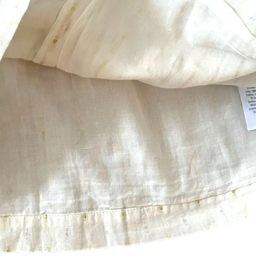 GYMBOREE | Ecru | METALLIC THREADS BLOUSE